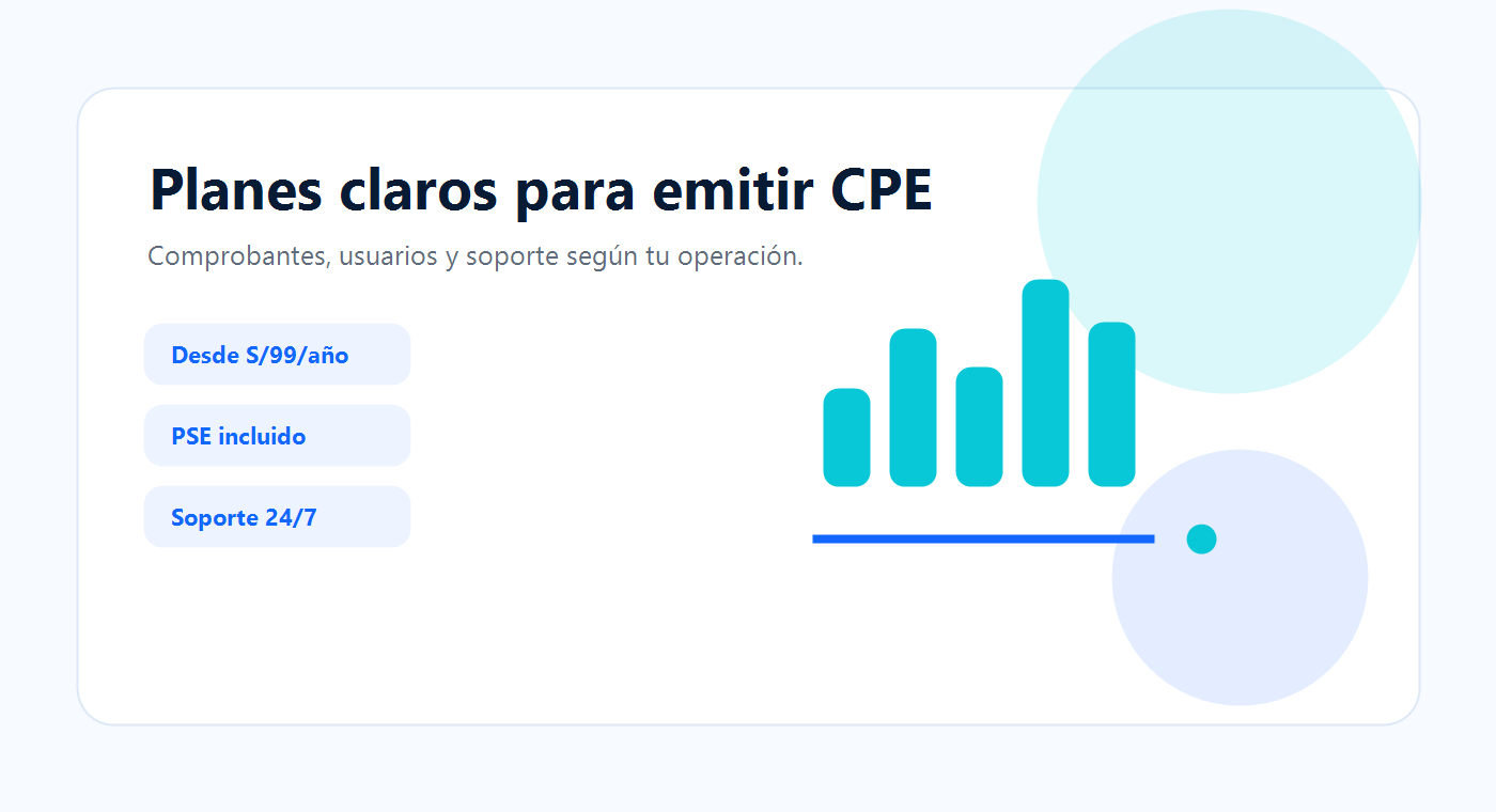 Planes de facturación electrónica para empresas en Perú
