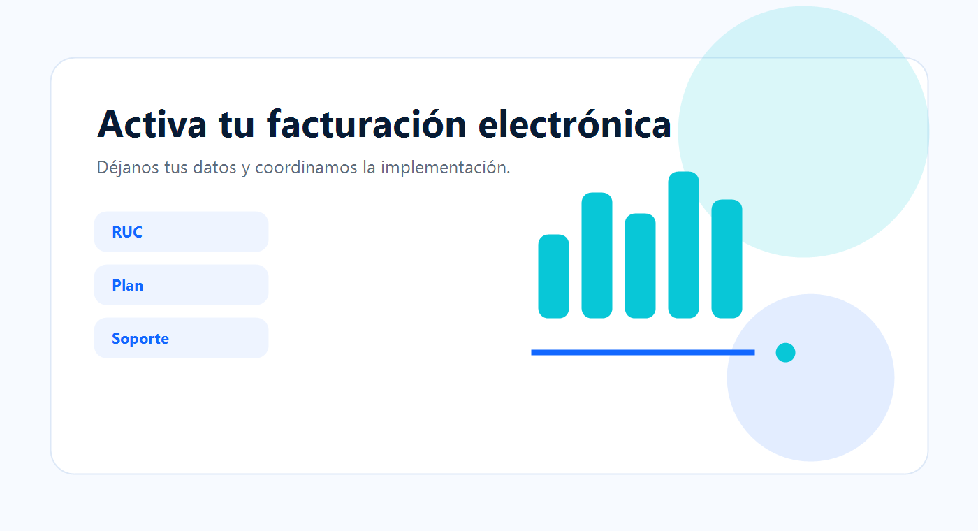 Registro para activar facturación electrónica en Perú